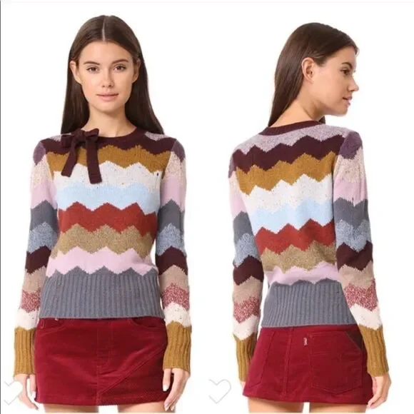Marc Jacobs cashmere chevron Intarsia sweater M